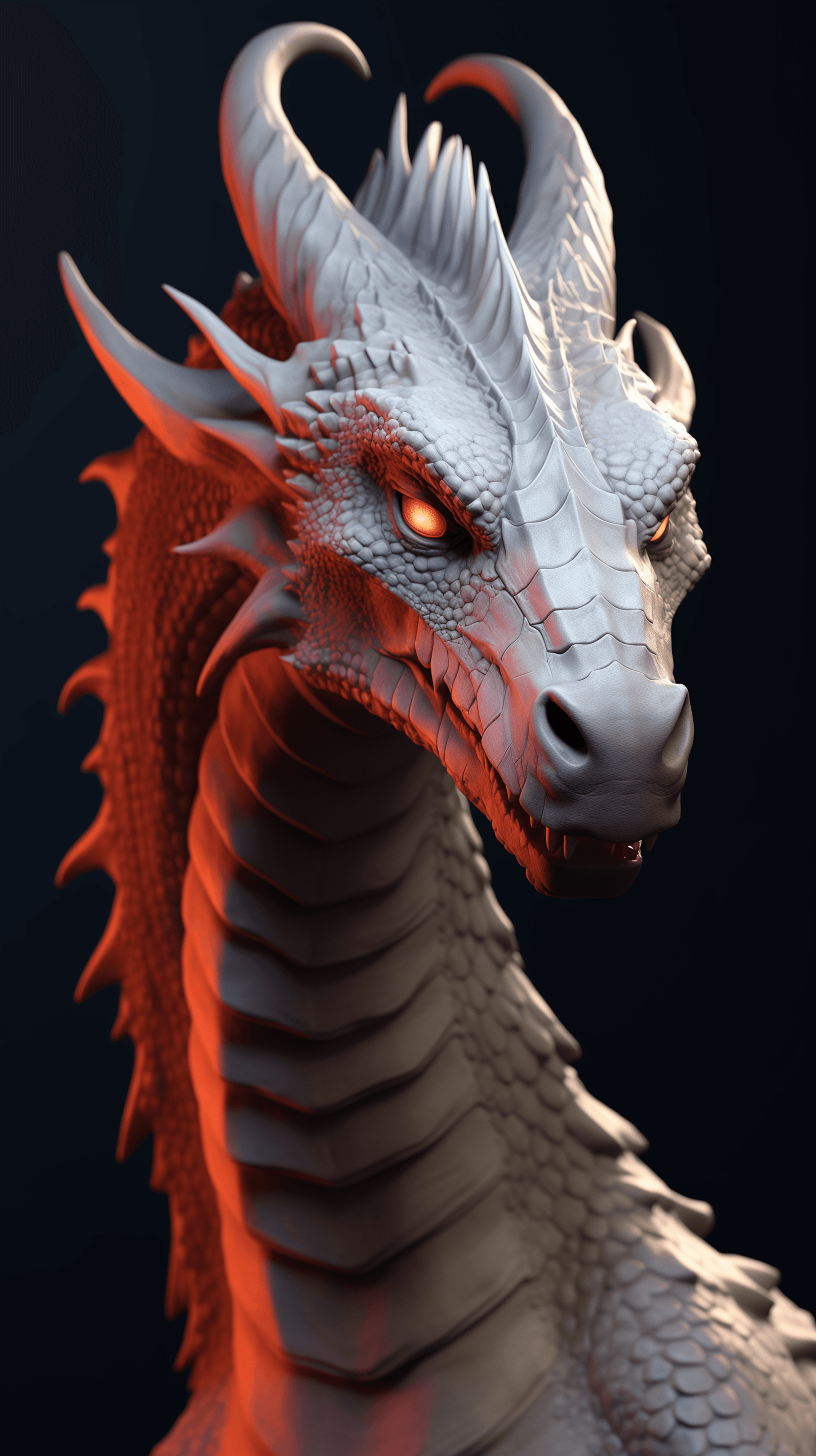 AI generated: dragon, female, elegant, sleek, 3D, 4k, HD, Maya, ZBrush, hyper realistic, realistic, photo realisti...