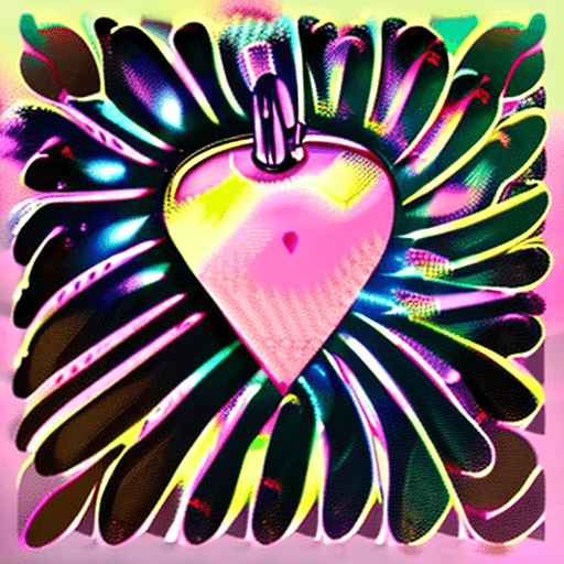 AI generated: Ilustracion de un  corazon con cadenas, colores pastel estetica de los años 90 con efectos de desenf...