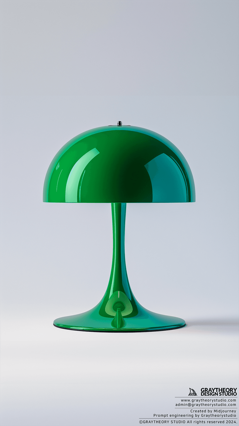 AI generated: photogrpahy, table Lamp, contrast of the background