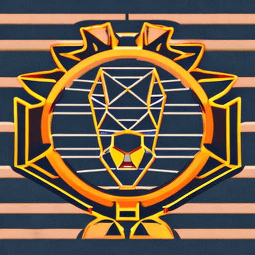 AI generated: minimal line logo of lion, vector 