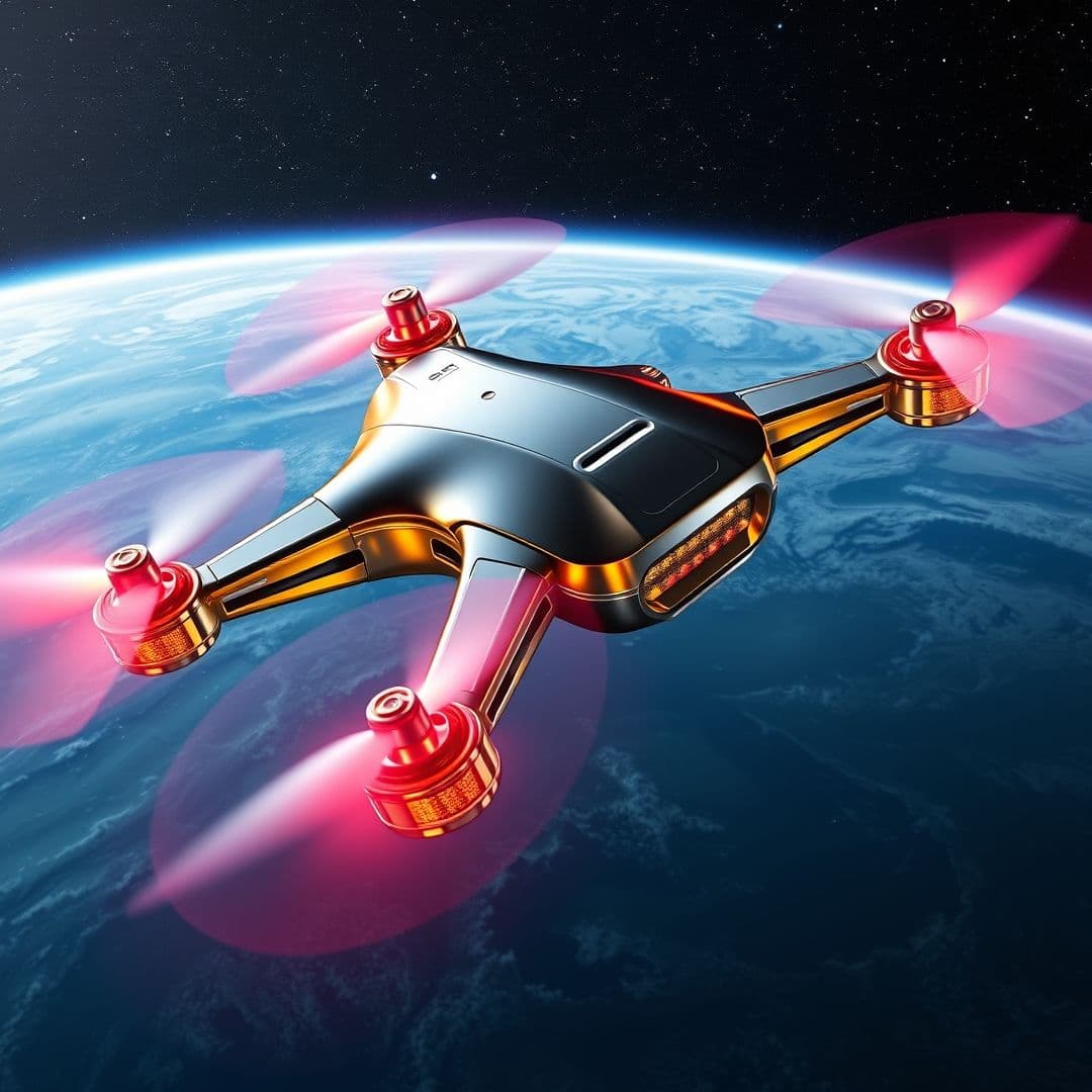 AI generated: highly detailed hyperrealistic photorealistic 8k ultra-detailed illustration of a futuristic drone s...
