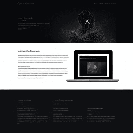 AI generated: dark background image with web technologies  for web developer portfolio
