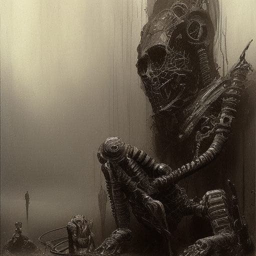 AI generated: robot pet in a horror theme