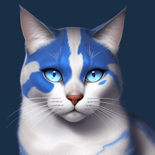 AI generated: Lindo gato olho azul