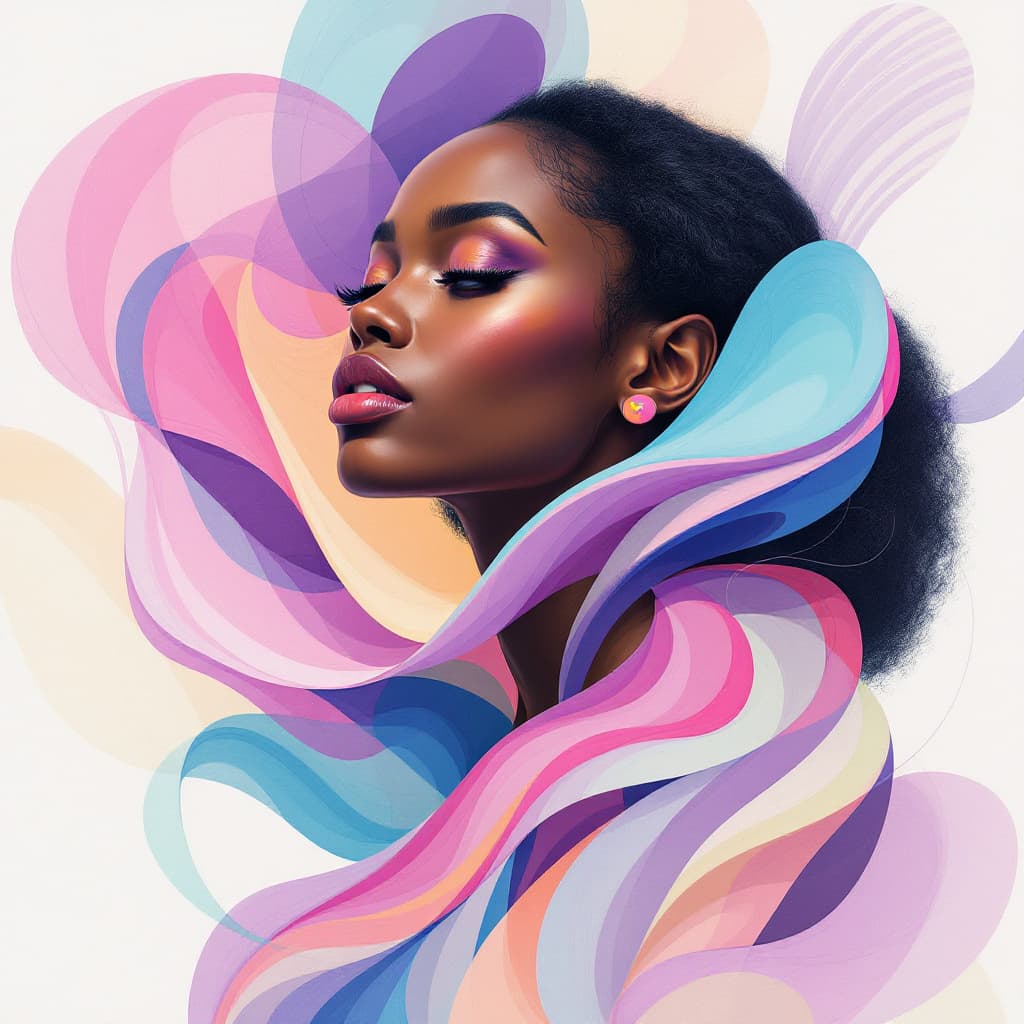 AI generated: a beautiful african american  woman, painting by Lois van Baarle and Greg Rutkowski, Artgerm, beauti...