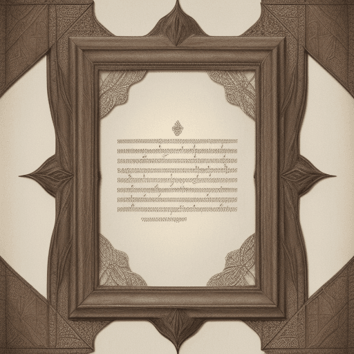 AI generated: Generate leaf frames with vintage design and medieval touches. The borders should be intricate with ...