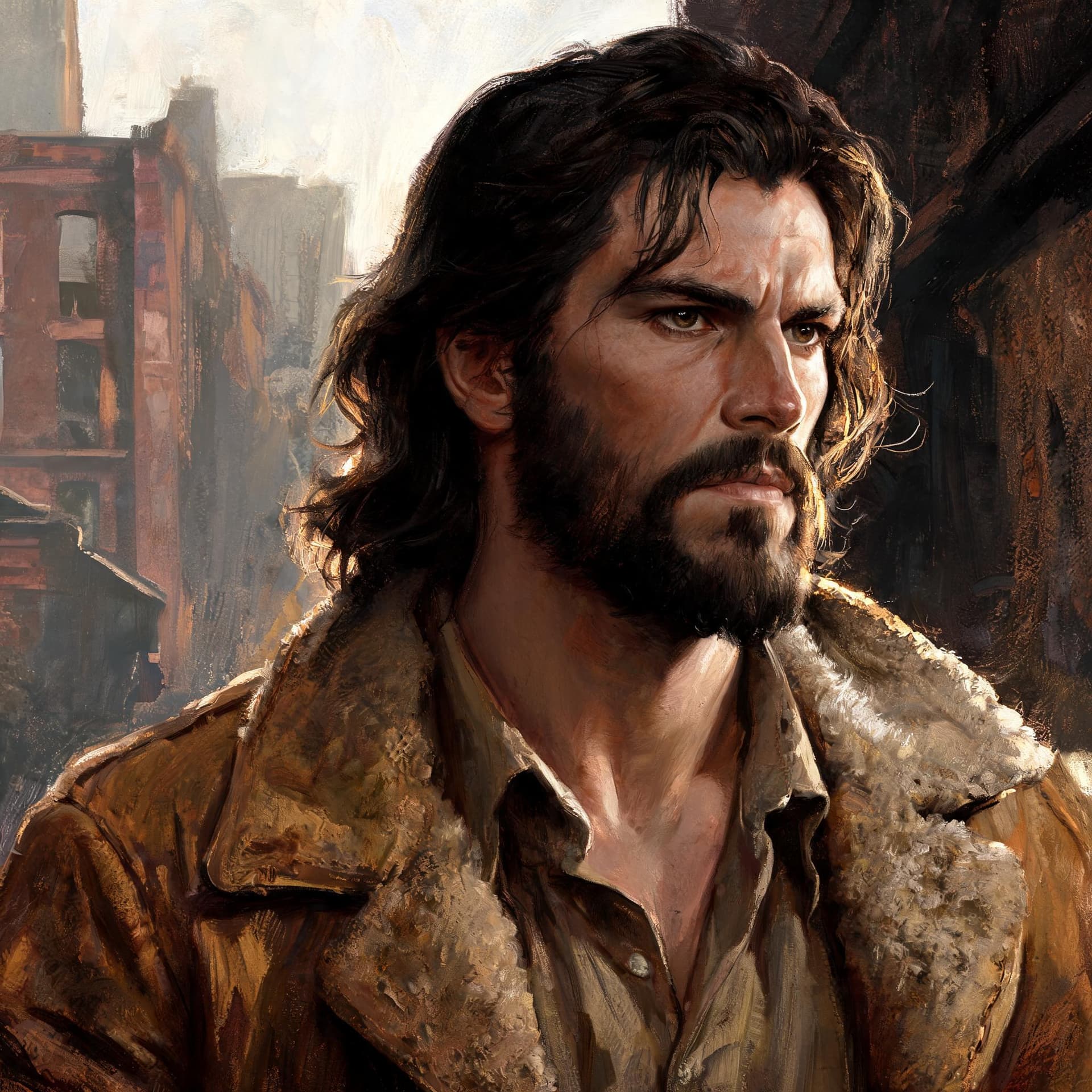 AI generated: Ultra-detailed fantasy-realism portrait illustration inspired by the classic oil painting style of F...
