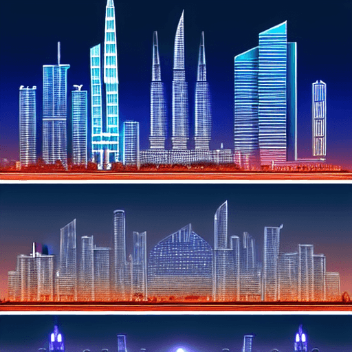 AI generated: Create a realistic cinematic futuristic city distinguished by its area of tall and luxurious skyscra...