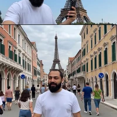 AI generated video: Iski ek video banaa denge jismein main yahan Sab jagah per ghoom raha hun