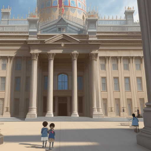 AI generated: the palace where children study science