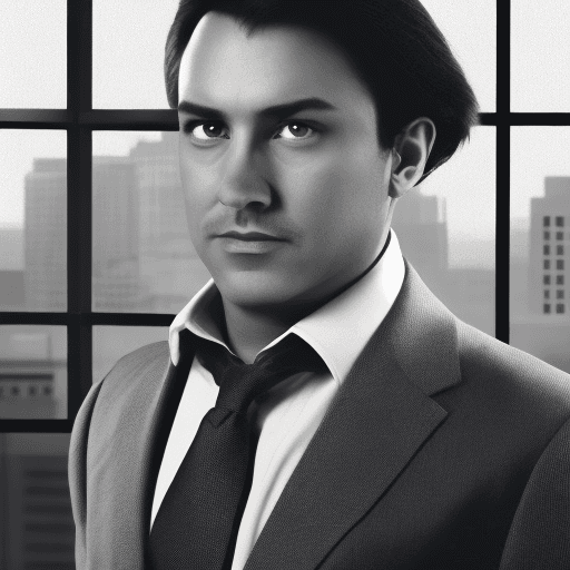 AI generated: VISUAL STYLE: Cinematic, GENRE: Portrait, SUBJECT(S): Cheetah, Businessman, TIME PERIOD: Contemporar...