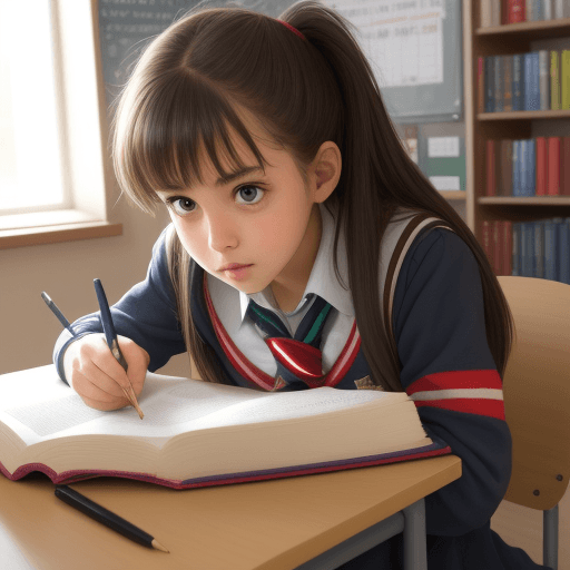 AI generated: student  girl