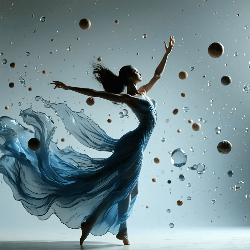 AI generated: A powerful gravity dancer, her form flowing with a sense of grace that defies the very nature of the...