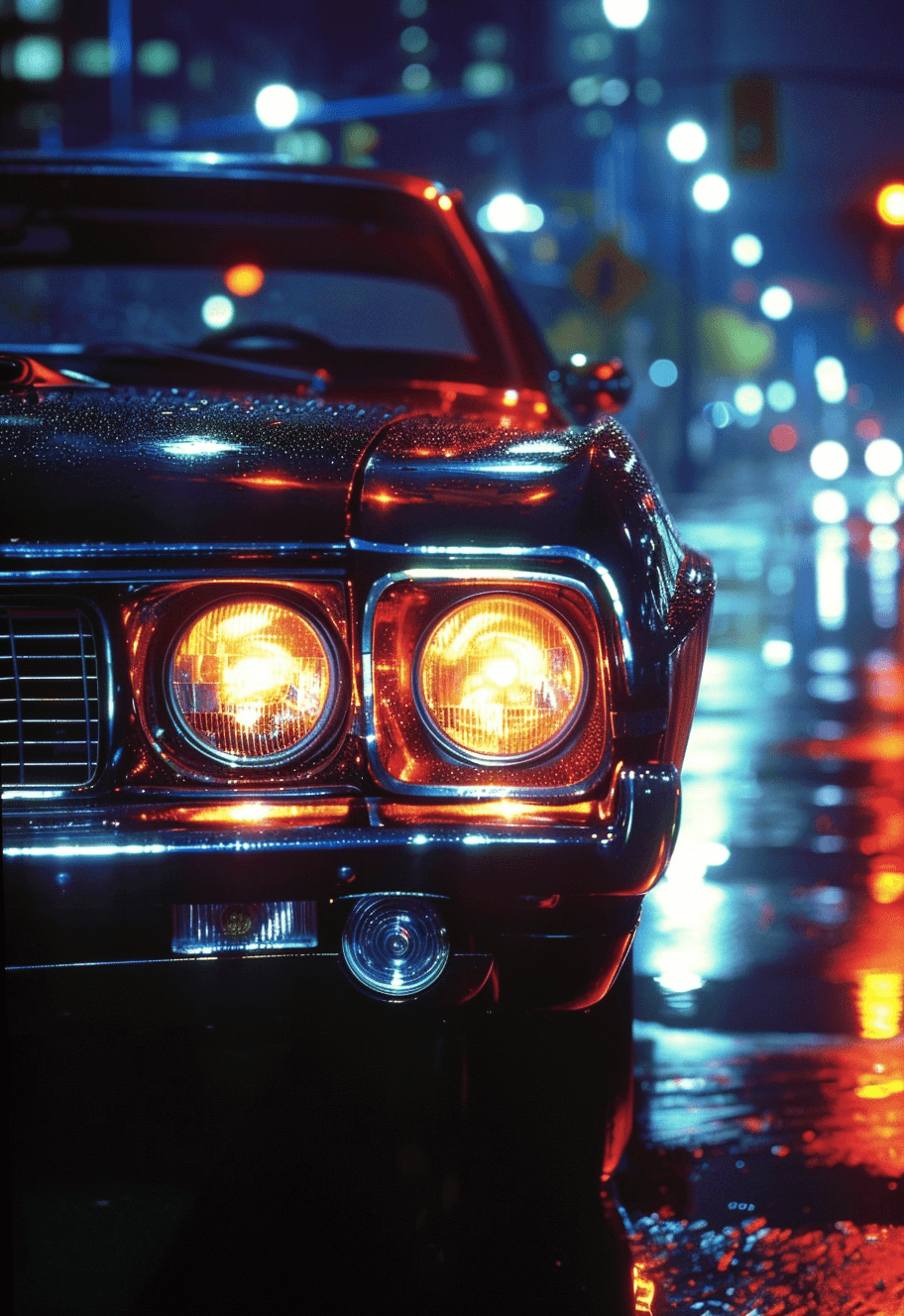 AI generated: a muscle car, galaxy brainiac GTI edition, magazine advertisement quality 35mm Kodachrome photograph...