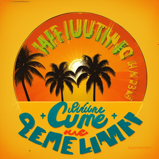 AI generated: A vibrant vintage-inspired summer design featuring the text "LIFE IS BETTER IN Summer" in bold yello...