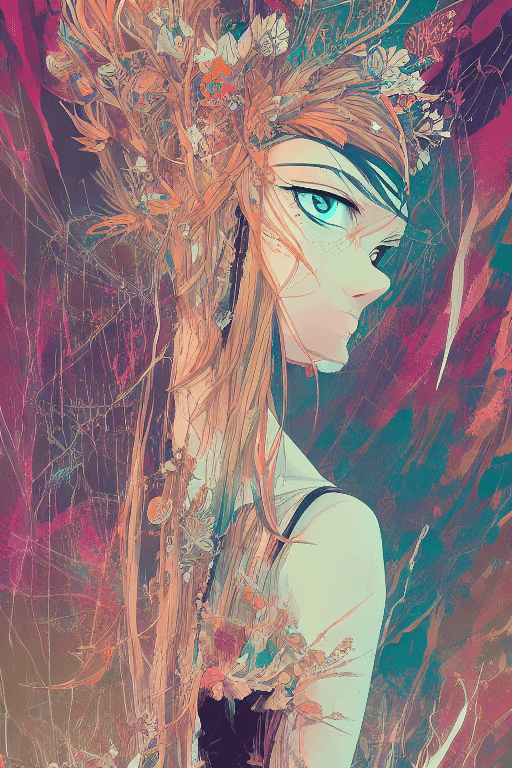 AI generated: poster of warrior goddess| standing alone on hill| centered| detailed gorgeous face| anime style| ke...
