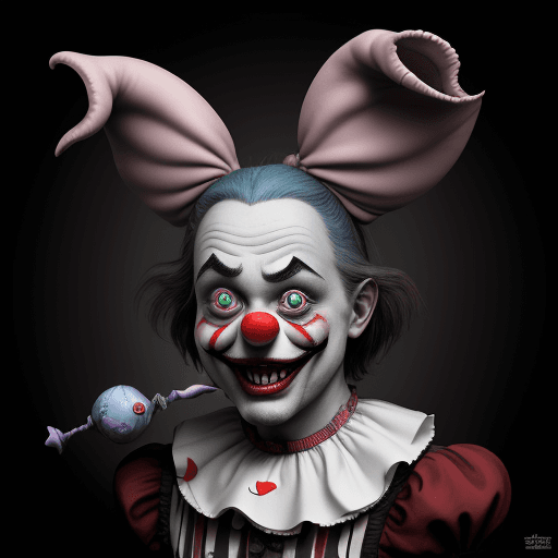 AI generated: alice in wonderland, in the style of dynamic and exaggerated facial expressions, zbrush, punctuated ...