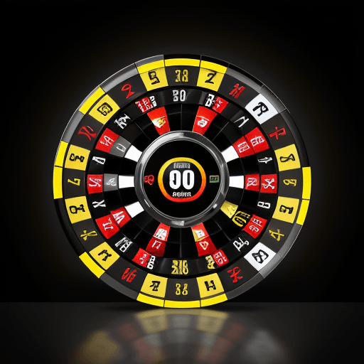 AI generated: color photo of: a modern advertising graphic for online roulette , sleek and sophisticated design wi...