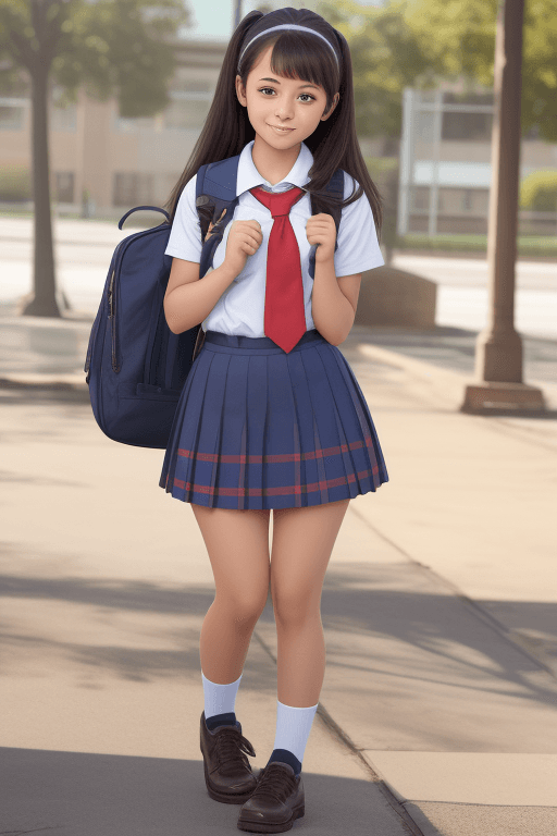 AI generated: school girl
