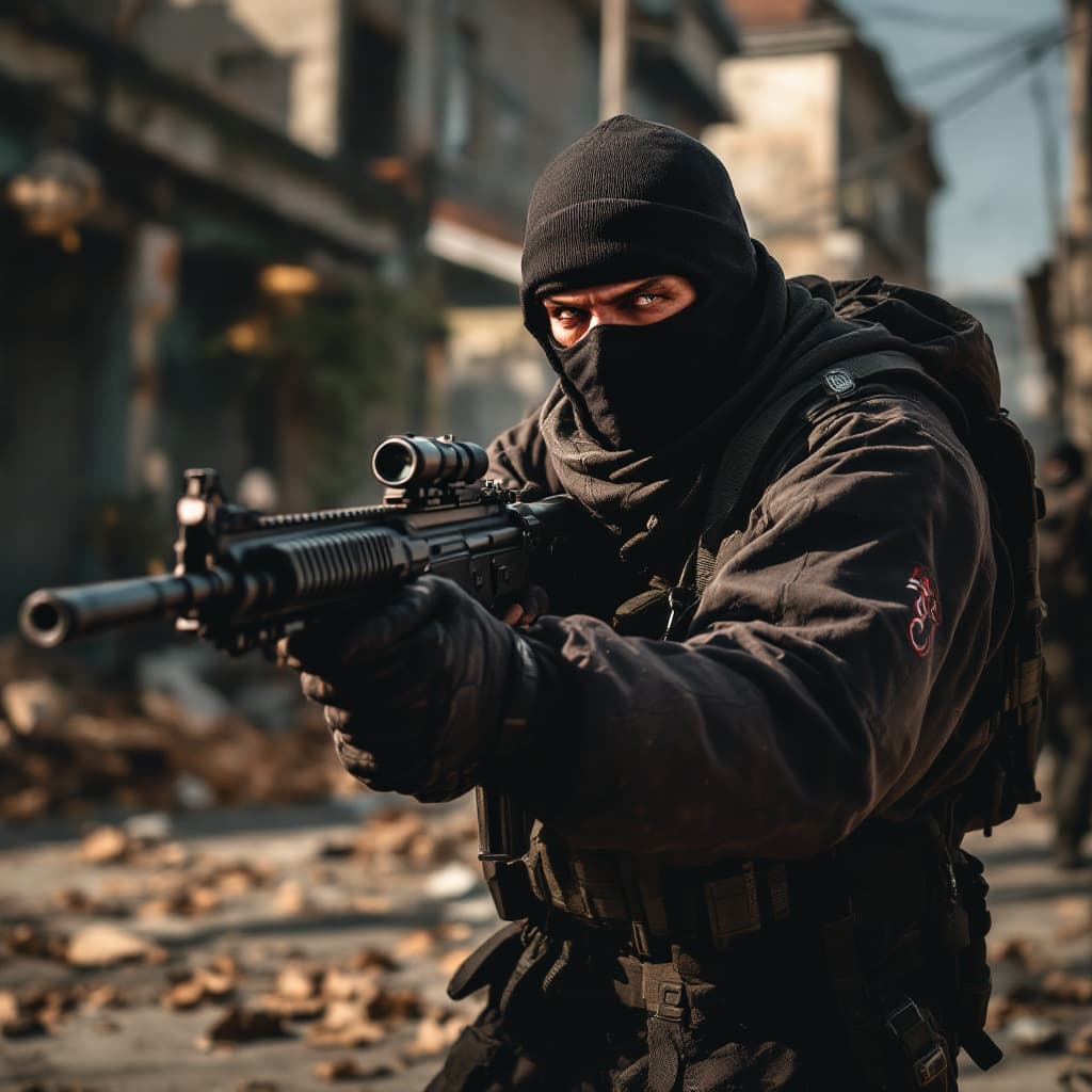 AI generated: red coke cola name coke is a  gangster warrior in counter strike2