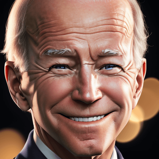 AI generated: Joseph Biden with a smile and pinocchio nose, close up, good lighting, professional photography, 8k
