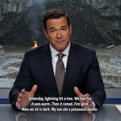 AI generated video: Anchor (Studio): Good evening, I’m Brick Vance. We begin tonight with breaking news out of the Lower...