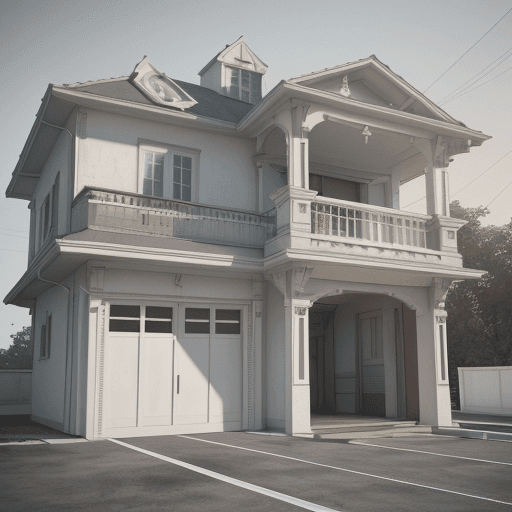AI generated: 2 floor house . octane render, trending on artstation,t symmetrical artwork. cinematic, hyper realis...