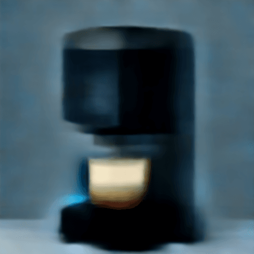 AI generated: coffe machine, minimalist style and leds with a triturator