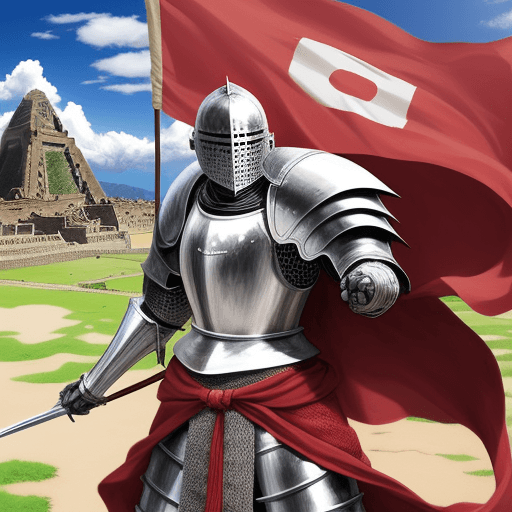 AI generated: The country of peru is a knight, anime style


