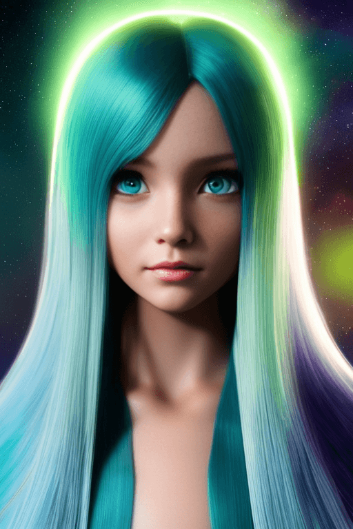 AI generated: Incarnation of the ocean in the form of a cute mermaid girl with long straight hair lying on a sandy...