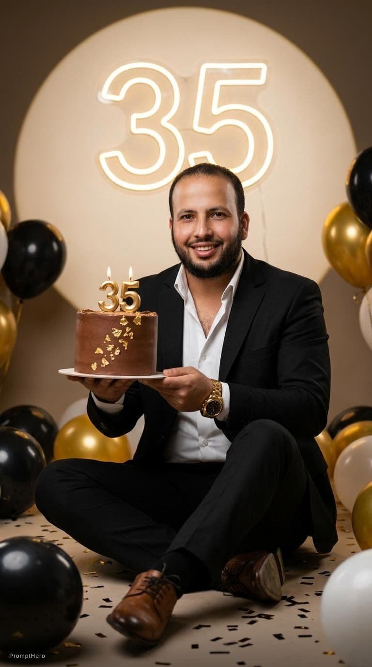 AI generated: 35th Birthday Luxury Photoshoot Description
​General Concept:
A hyper-realistic, luxury photoshoot o...