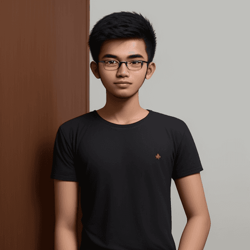 AI generated: A half Body Photo of a Malaysian young man