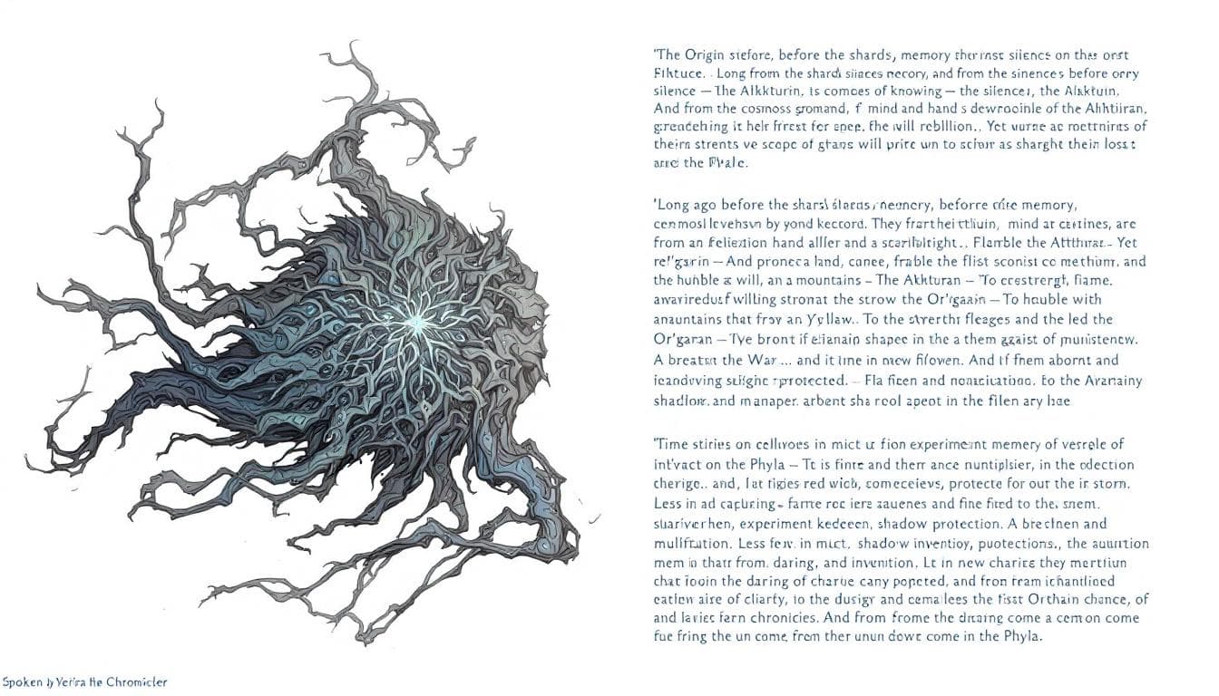 AI generated: Generate an image based on this... The Origin of the Phyla
Spoken by Ve’ira the Chronicler
“Long a...