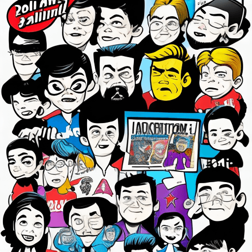AI generated: caricature illustration, children's comic book character, hilariously exaggerated features --ar 1:2 ...