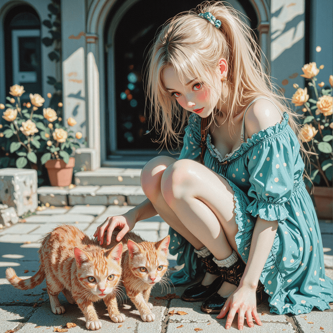 AI generated: masterpiece, (beautiful and aesthetic:1.5), surrealism, highly detailed, anime, a painting of 1girl ...
