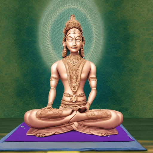 AI generated: Please get into a Seiza position and bring your palms together in front of your heart (Anjali mudra)