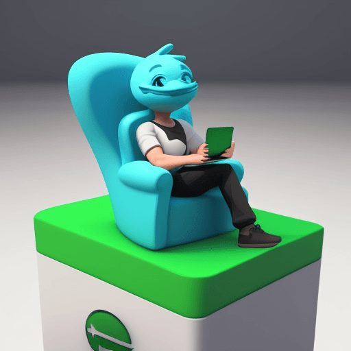 AI generated: Prompt: Create a 3D illustration of an animated character sitting casually on top of a social media ...