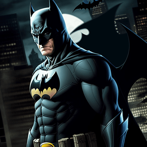 AI generated: batman facing gotham city
