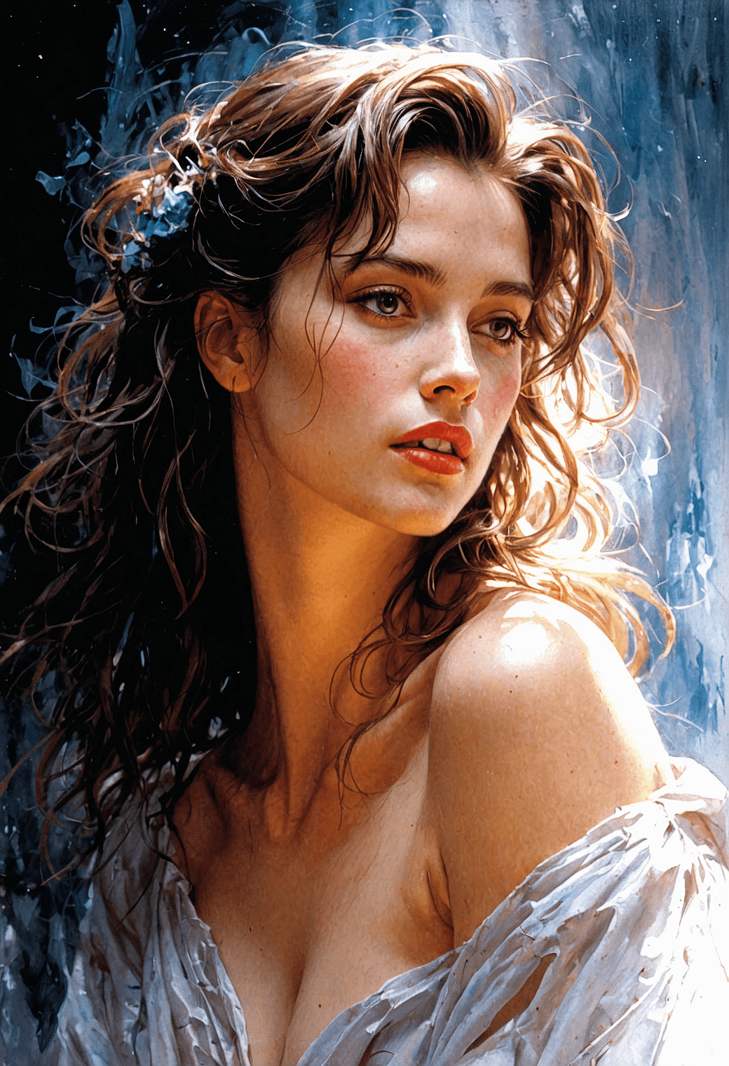 AI generated: Painting, Fantasy art, realistic lights, beautiful lady, natural beauty, sophistication of simplicit...