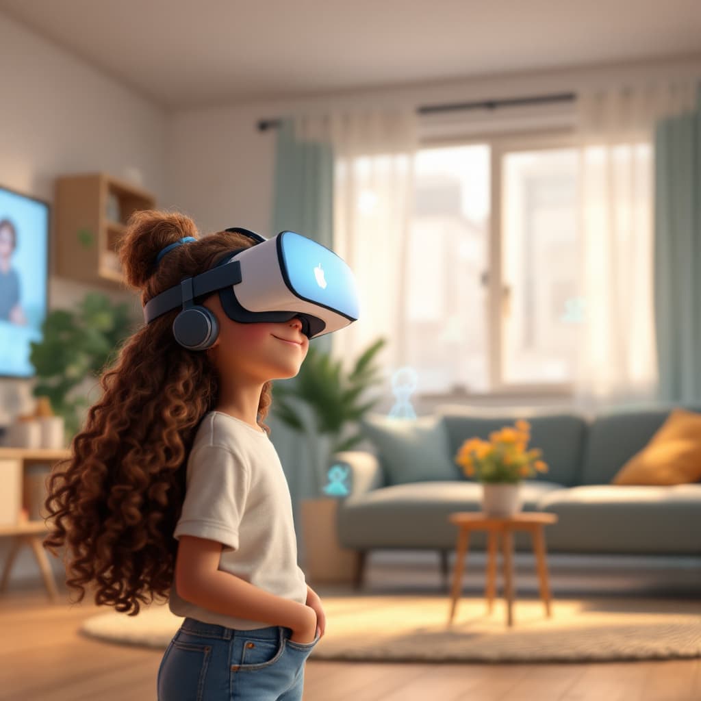 AI generated: A digital artwork from Pixar Disney 3D of a charming cute young girl with long curly hair wearing a ...