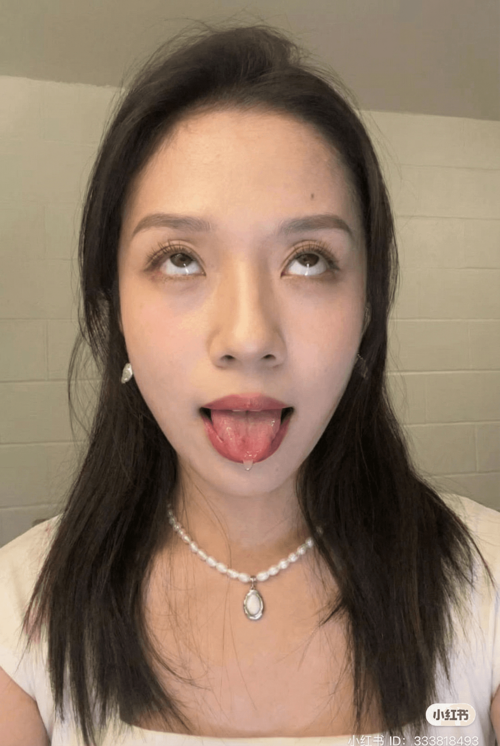 AI generated: ahegao face，roll eyes，tongue with saliva，sexy