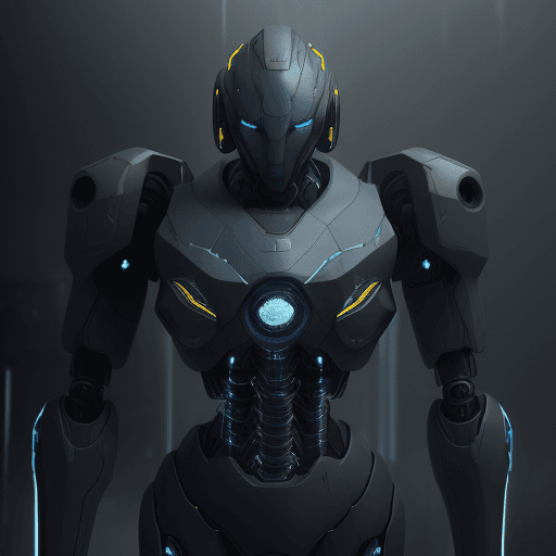 AI generated: rendering, front shot, falf-strange blue body with complex system equipment with hyper detail robot,...