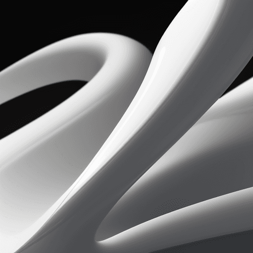 AI generated: Zoom into an image that incorporates futuristic smooth flowing lines, polished surfaces, and elegant...