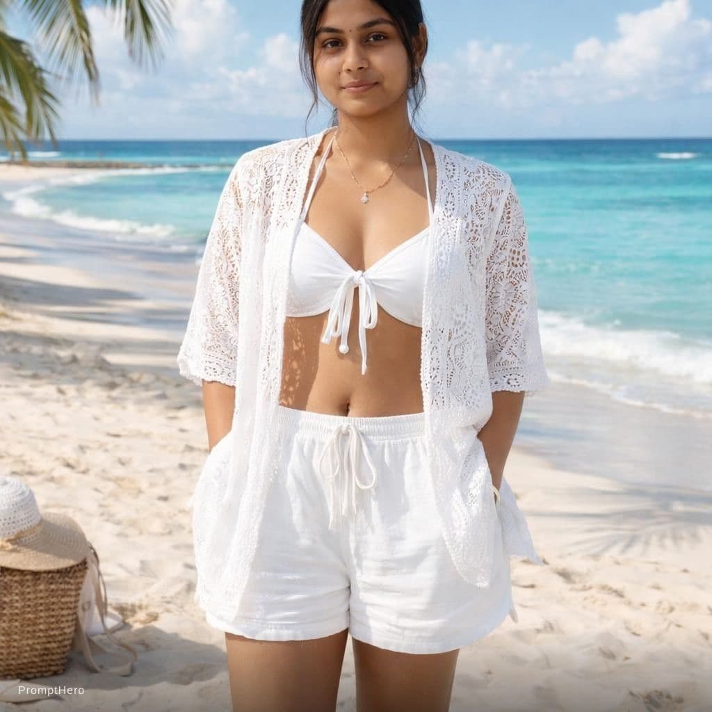 AI generated: Generate My Pic white bikini 