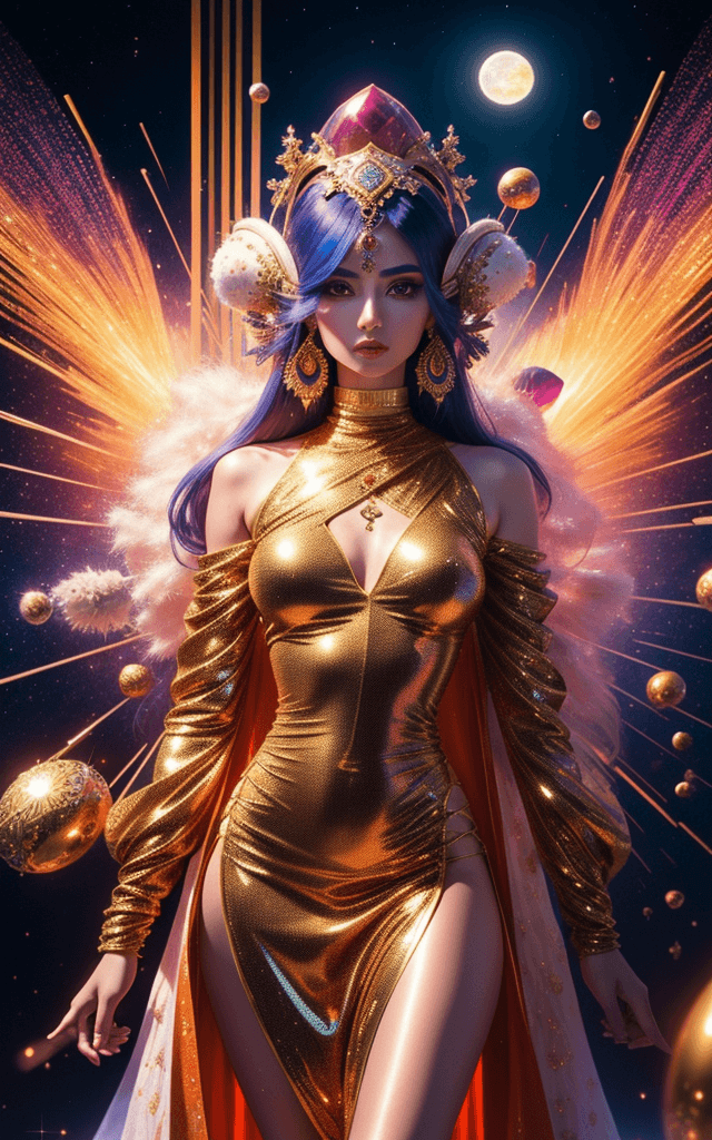 AI generated: Fashion on Mars like Persian style , futuristic , using iranian elements , persian patterns for fabr...