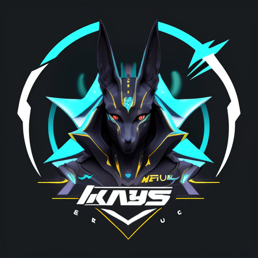 AI generated: futuristic anubis, vector esport logo design