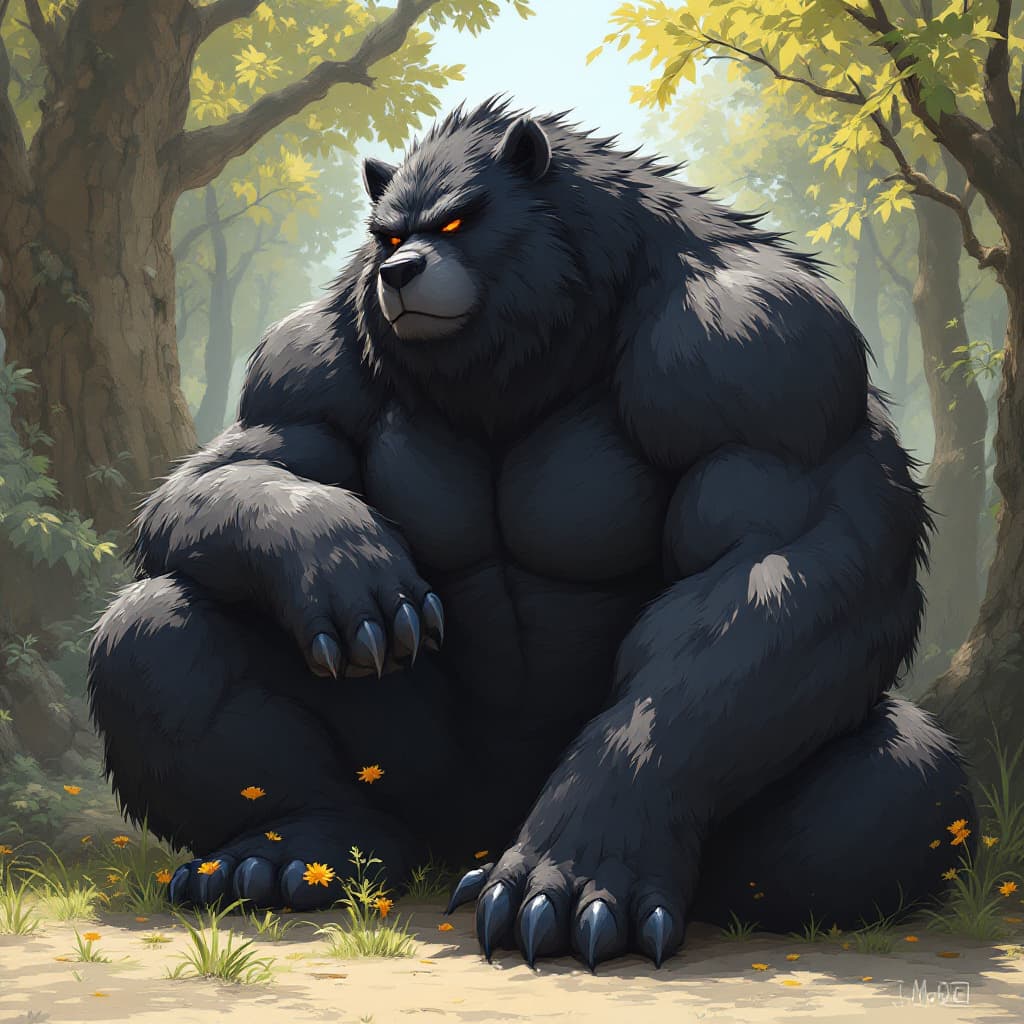 AI generated: furry bara big black yaoi