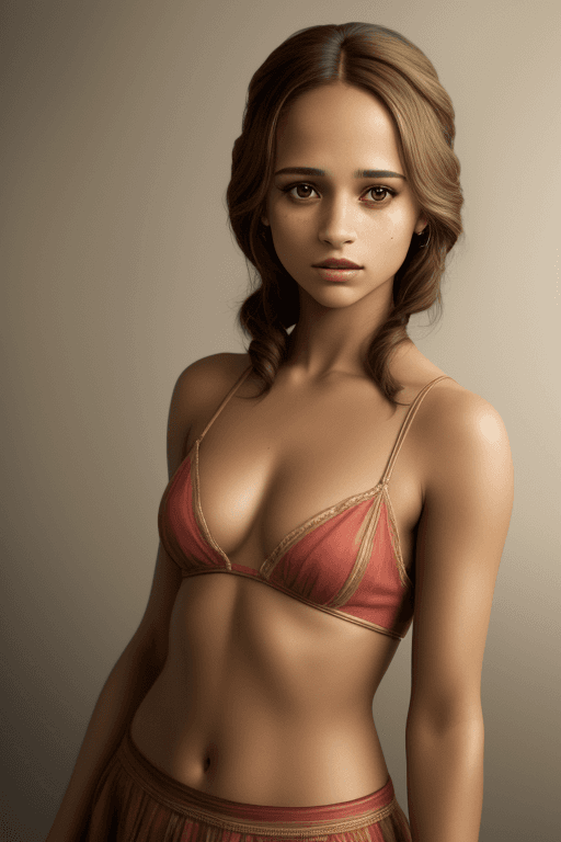AI generated: latin girl, Alicia Vikander, 23 years old