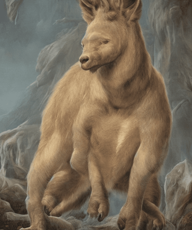 AI generated: "An animal with human features"