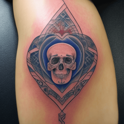 AI generated: tatoo, with 2 hands, holding brain and heart